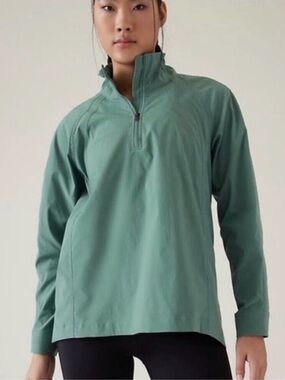 Athleta Advantage Poplin Jacket Large Water Repellent UPF 50+ Gorpcore Athleisur